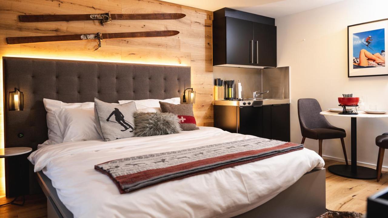 Wunderstay Alpine 403 Centric Studio Balcony/View Davos Exteriér fotografie